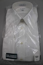 Paul Fredrick Dress Shirt 15.5x34 100% Cotton Pinpoint New in Orig Pkg Fr. cuff picture