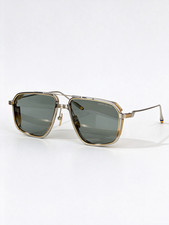 Jacques Marie Mage JAGGER Oversized Aviator Sunglasses Gold Gray Lens picture