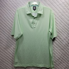 FootJoy FJ Polo Men’s Large Green Floral Geometric  Golf picture