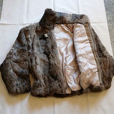 Vintage JORDACHE Authentic Dyed Rabbit Fur Toggle Duffle Jacket(US Women S) 45oz picture