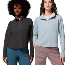 Columbia Holly Hideaway Waffle 1/2 Snap Pullover Womens S-XXL Casual Fleece Top picture