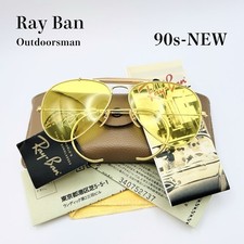 READ DESC Ray-Ban Outdoorsman Gold Aviator Yellow Amber Lens NOS cace picture