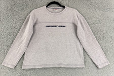 Vintage UnionBay Jeans T Shirt Womens XL Gray Long Sleeve Crew Neck Y2K USA 90s picture