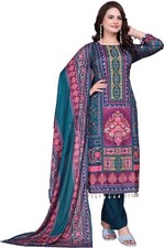 Women Viscose Rayon Kurta Pant Dupatta Set picture