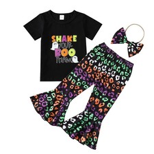 Girl's Toddler Girl Halloween Outfit Set (Black, 3-4T) picture