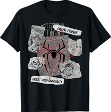 Marvel Spider-Man Brand New Day Power & Responsibility Web T-Shirt picture