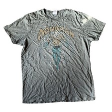 VTG Junk Food TShirt Adult Small Aqua Man Distressed Thrashed Paper Thin Faded picture