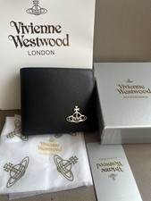 Vivienne Westwood black Leather Bifold wallet Orb outlet picture