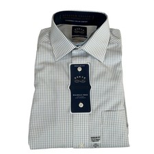 Eagle Shirtmakers Mens Regular Fit Wrinkle Free Stretch Collar Dress Shirt 15.5 picture