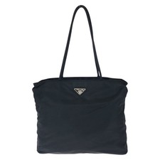 PRADA Tessuto Triangle with logo Shoulder Bag Tote Bag Black SilverHardware picture