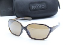 NEW REVO RE 1038 02 SKYLAR POLARIZED BROWN AUTHENTIC SUNGLASSES W/CASE 60-16 picture