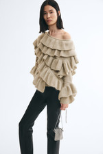 H&M EDIT Flounced Mohair-Blend Sweater NWT picture