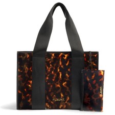FLAUNT Everyday Tote Bag with Phone Pouch - Tortoise Shell picture