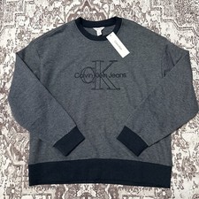 NWT Calvin Klein Jeans Monogram Logo Cotton Knit Blend Sweatshirt Men’s M. B2 picture