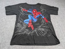 Vintage Spiderman Shirt Boys XL Black Marvel Graphic T 2008 Amazing Spider-Man picture