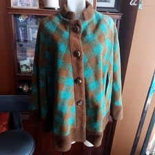 True Vintage Small Poncho Cape 1970's Cowgirl Boho Pioneer Wear New Mexico USA picture