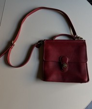 VNTG COACH CLASSIC RED TOP HANDLE/CROSSBODY WOMEN'S HANDBAG USA Made picture