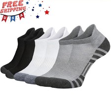 6-12 Pairs Mens Plain Solid Cotton Sports Ankle Athletic Socks Low Cut Size 9-13 picture