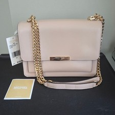 NWT Michael Kors Jade Large Gusset Leather Shoulder Bag picture