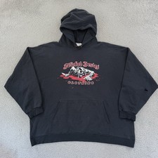 Vintage Wicked Jester Sweatshirt Men’s 2XL Black Hoodie 90s Grunge Pullover picture