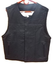 Made in the USA Men's Perforated Leather Motorcycle Vest - 652MV picture
