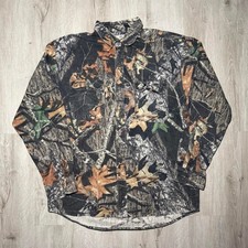 Vintage 90's Mossy Oak Camo Cotton Button Up Shirt heavy duty workwear picture