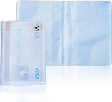 Plastic Wallet Insert Credit Card Holder Transparent 6 page 12 slots, 2 Pack picture