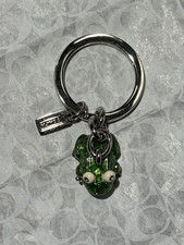 Rare & Collectible Vintage COACH 3D Green Enamel Frog Keychain Bag Key Fob picture