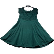 City Studio Dress Womens Plus Size 20W Green Lace Short Sleeve New with out tags picture