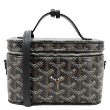GOYARD Muse Vanity Case Mini Monogram Chevron Canvas Shoulder Bag Black picture