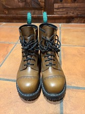 Solovair Gaucho Crazy Horse 8 Eye Steel Toe Derby Boots Made in England  US8/UK7 picture