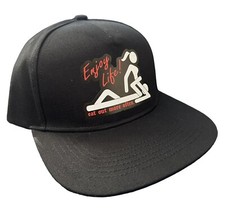 Enjoy Life, Eat More Often Funny  (Trucker / Snapback) Hat Unisex - Black picture