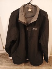 Wendy's Soft Shell Jacket By Barco Uniforms Men's 3XL Black Zip Up picture