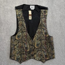 90s Paisley Tapestry Vest NOS Deadstock USA Women’s M About Face picture