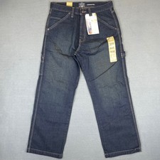 Signature by Levi Strauss Carpenter Jeans Mens 32x30 Dark Wash Denim Workwear picture
