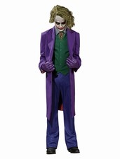 Mens Deluxe Joker Costume Grand Heritage Batman Villain Fancy Dress Outfit picture