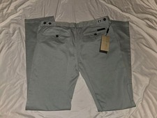 NWT Burberry Brit Alton Chino Pants Mens 33x33 Pale Flint Blue Gray Twill... picture