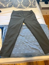 Lululemon Commission Slim Fit Pants Mens 36 Dark Olive Brown Commuter Chino picture