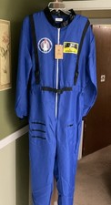 Adult Men’s Blue Astronaut Jumpsuit Costume By Fashion Costumes NWT picture