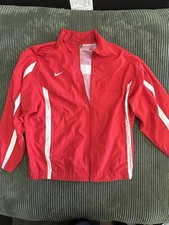 Vintage Nike Team Windbreaker Jacket Red White Full Zip Men’s XL Y2K picture