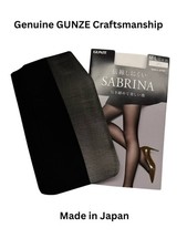 GUNZE SABRINA Compression Control Top Pantyhose 2 Pair Black M-L Japan NWT picture