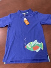 Gymboree Boys sz 12 Save the Seas Fish Polo Shirt NWT Cobalt Blue  Nautical picture