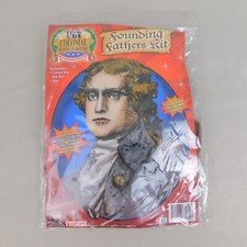 Colonial Heroes in History Founding Fathers Costume Kit Wig & Jabot picture