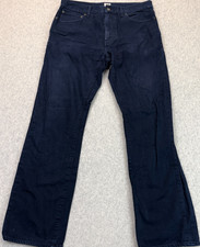 Vintage J.Crew Mens Straight Leg Jeans Dark Blue Denim Cotton Slim Fit 32x32 picture