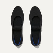 Rothy's The Square Mary Jane Women's Black Knit Flats Washable picture