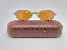 Oakley Square Wire 2.0 05-676 Platinum Frame Gold Iridium Lens Sunglasses w Case picture
