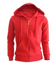 Men's Zip Up Hoodie Jacket Plain Full Zipper Hooded Fleece Sweatshirt Athletic picture