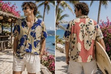 All Saints Fuyugi Short Sleeve Button Down Mens Sz Small Floral Hawaiian Vacatio picture