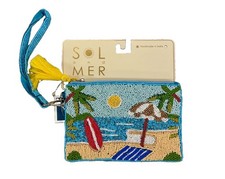 New Release Sol and Mer Whale Beaded Zippered Travel Pouch Wallet picture
