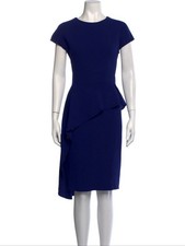 Rickie Freeman Teri Jon Cocktail Dress With Cap Sleeves & Peplum Skirt, 8 picture